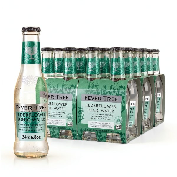 Fever Tree Elderflower Tonic Premium Mixer Glass Bottles-0