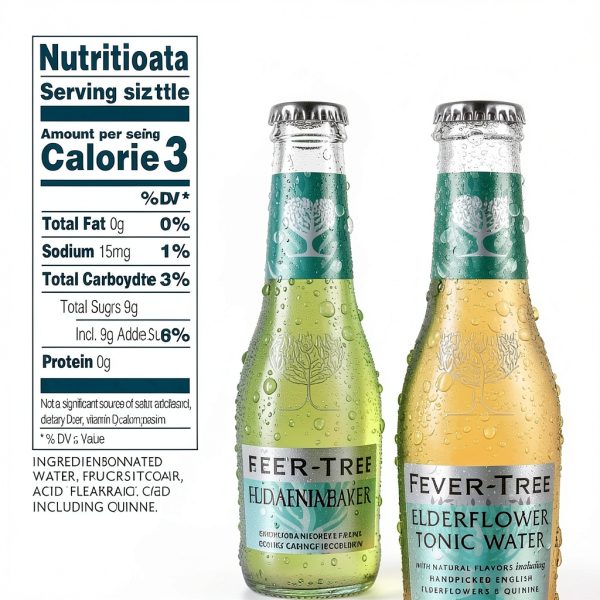 Fever Tree Elderflower Tonic Premium Mixer Glass Bottles-1