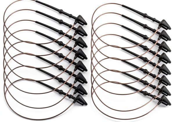 DTTRA 2000PCS Black and Transparent Plastic Fastener Hang Tag Snap Lock 3'' Pin Security Loop for Retail Store Clothing-2