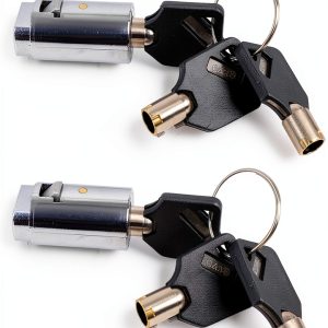 2 Set Vending Machine Lock and Key (Keyed Alike), High Security Tubular Keyway Soda Machine Locks for Coke Machine, Pepsi Machine, Snack Machine, Candy Machine, Keyed Alike-0