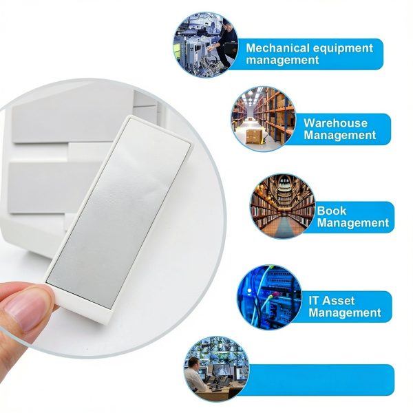 UHF RFID Anti Metal Tag Strip Qkansiw EPC GEN2 3.7x0.9" 12m (10 pcs)-3