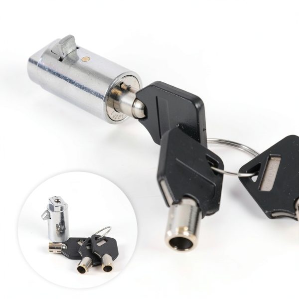 2 Set Vending Machine Lock and Key (Keyed Alike), High Security Tubular Keyway Soda Machine Locks for Coke Machine, Pepsi Machine, Snack Machine, Candy Machine, Keyed Alike-2