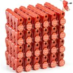 TOPZEA 120 Pack Peg Hook Locks Red Magnetic Anti-Theft for Retail-0