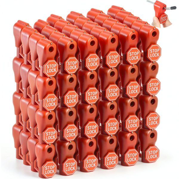 TOPZEA 120 Pack Peg Hook Locks Red Magnetic Anti-Theft for Retail-0