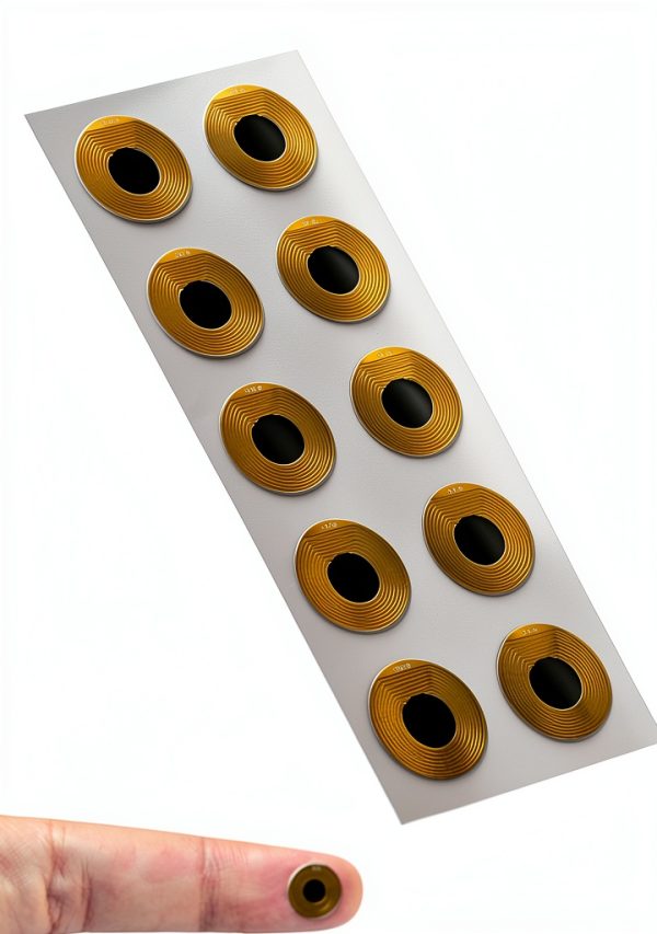 NFC Tags ZGAGFZ 10mm Round Waterproof Flexible FPC RFID Pack 10pcs-0