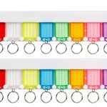 Key Tag Rack Uniclife Wall Mounted Organizer 8 Color Tags 4 Pack-0