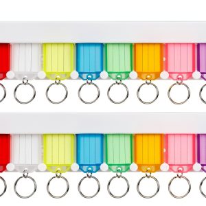 Key Tag Rack Uniclife Wall Mounted Organizer 8 Color Tags 4 Pack-0