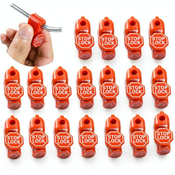 TOPZEA 120 Pack Peg Hook Locks Red Magnetic Anti-Theft for Retail-2